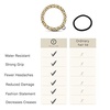 image:imageTELETIES  Spiral Hair Coils  Ponytail Holder Hair Ties for Women  Phone Cord Hair Ties  Strong Grip No Rip Water Resistant No Crease Hair Tie Coils  3 pack Large Eat Glitter for BreakfastSunset Gold