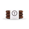 image:imageTELETIES  Spiral Hair Coils  Ponytail Holder Hair Ties for Women  Phone Cord Hair Ties  Strong Grip No Rip Water Resistant No Crease Hair Tie Coils  3 pack Large Eat Glitter for BreakfastTortoise