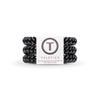 image:imageTELETIES  Spiral Hair Coils  Ponytail Holder Hair Ties for Women  Phone Cord Hair Ties  Strong Grip No Rip Water Resistant No Crease Hair Tie Coils  3 pack Small TortoiseJet Black