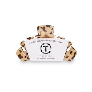 image:imageTELETIES  Large Hair Clip  Strong Grip Bendable Teeth Comfortable Curved Design  Ideal for Thick Hair  For All Hair Textures  TortoiseBlonde Tortoise