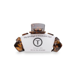 image:imageTELETIES  Large Hair Clip  Strong Grip Bendable Teeth Comfortable Curved Design  Ideal for Thick Hair  For All Hair Textures  TortoiseTortoise