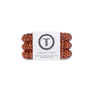 image:imageTELETIES  Large Spiral Hair Coils  Halloween Collection  Ponytail Holder Hair Ties for Women  Phone Cord Hair Ties  Strong Grip No Rip Water Resistant No Crease  3 pack  WickedWicked  Large