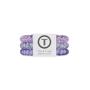 image:imageTELETIES  Small Spiral Hair Coils  For ThinMedium Hair  Ponytail Holder for Women  Phone Cord Hair Ties  Strong Grip No Rip Water Resistant No Crease  Spring  3 pack  Spring SplashSmall  Lavender Mist