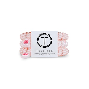 image:imageTELETIES  Small Spiral Hair Coils  Sports Collection  Ponytail Holder Hair Ties for Women  Phone Cord Hair Ties  Strong Grip No Rip Water Resistant No Crease  3 pack  FootballBallet  Large