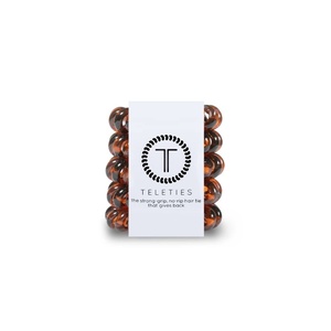 image:imageTELETIES  Tiny Spiral Hair Coils  For Kids amp Super Thin Hair  Mini Phone Cord Ponytail Holder for Braid Ends  Strong Grip No Rip Water Resistant No Crease  Tiny 5 pack  TortoiseTortoise