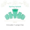 image:imageTELETIES  Large Classic Hair Clip  For Thick to SuperThick Hair  Claw Clips for Women  Strong Grip Bendable Teeth Comfortable Curved Design  For All Hair Textures  Spring SplashSpring Splash  Large