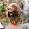 image:imageTELETIES  Large Flat Rectangle Clip  For Thick Hair  For Lounging Travel Yoga amp More  Strong Grip Bendable Teeth Comfortable LayBack Design  All Hair Textures  Coconut WhiteTortoise