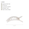 image:imageTELETIES  Large Flat Rectangle Clip  For Thick Hair  For Lounging Travel Yoga amp More  Strong Grip Bendable Teeth Comfortable LayBack Design  All Hair Textures  Coconut WhiteCoconut White