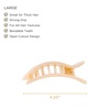 image:imageTELETIES  Large Flat Rectangle Clip  For Thick Hair  For Lounging Travel Yoga amp More  Strong Grip Bendable Teeth Comfortable LayBack Design  All Hair Textures  Coconut WhiteAlmond Beige