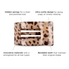 image:imageTELETIES  Large Flat Rectangle Clip  For Thick Hair  For Lounging Travel Yoga amp More  Strong Grip Bendable Teeth Comfortable LayBack Design  All Hair Textures  Coconut WhiteBlonde Tortoise