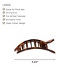 image:imageTELETIES  Large Flat Rectangle Clip  For Thick Hair  For Lounging Travel Yoga amp More  Strong Grip Bendable Teeth Comfortable LayBack Design  All Hair Textures  Coconut WhiteTortoise