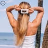 image:imageTELETIES  Large Flat Rectangle Clip  For Thick Hair  For Lounging Travel Yoga amp More  Strong Grip Bendable Teeth Comfortable LayBack Design  All Hair Textures  Coconut WhiteCoconut White