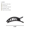 image:imageTELETIES  Large Flat Rectangle Clip  For Thick Hair  For Lounging Travel Yoga amp More  Strong Grip Bendable Teeth Comfortable LayBack Design  All Hair Textures  Coconut WhiteJet Black