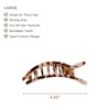 image:imageTELETIES  Large Flat Rectangle Clip  For Thick Hair  For Lounging Travel Yoga amp More  Strong Grip Bendable Teeth Comfortable LayBack Design  All Hair Textures  Coconut WhiteBlonde Tortoise