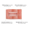 image:imageTELETIES  Large Flat Rectangle Clip  Ideal for Thick Hair  For Lying Down Yoga Driving amp More  Strong Grip Bendable Teeth Comfortable Curved Design All Hair Textures Spring SplashDreamsicle