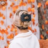 image:imageTELETIES  Large Flat Rectangle Clip  Ideal for Thick Hair  For Lying Down Yoga Driving amp More  Strong Grip Bendable Teeth Comfortable Curved Design  All Hair Textures  Wild SideJet Black  Quilted