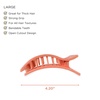 image:imageTELETIES  Large Flat Rectangle Clip  Ideal for Thick Hair  For Lying Down Yoga Driving amp More  Strong Grip Bendable Teeth Comfortable Curved Design All Hair Textures Spring SplashDreamsicle