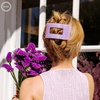 image:imageTELETIES  Large Flat Rectangle Clip  Ideal for Thick Hair  For Lying Down Yoga Driving amp More  Strong Grip Bendable Teeth Comfortable Curved Design All Hair Textures Spring SplashLavender Mist