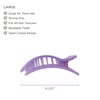 image:imageTELETIES  Large Flat Rectangle Clip  Ideal for Thick Hair  For Lying Down Yoga Driving amp More  Strong Grip Bendable Teeth Comfortable Curved Design All Hair Textures Spring SplashLavender Mist