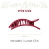 image:imageTELETIES  Large Flat Rectangle Clip  Ideal for Thick Hair  For Lying Down Yoga Driving amp More  Strong Grip Bendable Teeth Comfortable Curved Design  All Hair Textures  Wild SideWild Side