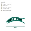 image:imageTELETIES  Large Flat Rectangle Clip  Ideal for Thick Hair  For Lying Down Yoga Driving amp More  Strong Grip Bendable Teeth Comfortable Curved Design All Hair Textures Holiday  Fir RealFir Real
