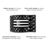 image:imageTELETIES  Large Flat Rectangle Clip  Ideal for Thick Hair  For Lying Down Yoga Driving amp More  Strong Grip Bendable Teeth Comfortable Curved Design  All Hair Textures  Wild SideJet Black  Quilted