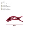 image:imageTELETIES  Large Flat Rectangle Clip  Ideal for Thick Hair  For Lying Down Yoga Driving amp More  Strong Grip Bendable Teeth Comfortable Curved Design  All Hair Textures  Wild SideWild Side