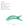 image:imageTELETIES  Large Flat Rectangle Clip  Ideal for Thick Hair  For Lying Down Yoga Driving amp More  Strong Grip Bendable Teeth Comfortable Curved Design All Hair Textures Spring SplashSpring Splash
