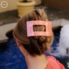 image:imageTELETIES  Large Flat Rectangle Clip  Ideal for Thick Hair  For Lying Down Yoga Driving amp More  Strong Grip Bendable Teeth Comfortable Curved Design All Hair Textures Spring SplashDreamsicle