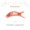 image:imageTELETIES  Large Flat Rectangle Clip  Ideal for Thick Hair  For Lying Down Yoga Driving amp More  Strong Grip Bendable Teeth Comfortable Curved Design All Hair Textures Spring SplashDreamsicle