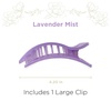 image:imageTELETIES  Large Flat Rectangle Clip  Ideal for Thick Hair  For Lying Down Yoga Driving amp More  Strong Grip Bendable Teeth Comfortable Curved Design All Hair Textures Spring SplashLavender Mist