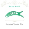 image:imageTELETIES  Large Flat Rectangle Clip  Ideal for Thick Hair  For Lying Down Yoga Driving amp More  Strong Grip Bendable Teeth Comfortable Curved Design All Hair Textures Spring SplashSpring Splash