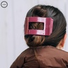 image:imageTELETIES  Large Flat Rectangle Clip  Ideal for Thick Hair  For Lying Down Yoga Driving amp More  Strong Grip Bendable Teeth Comfortable Curved Design  All Hair Textures  Wild SideWild Side