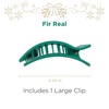image:imageTELETIES  Large Flat Rectangle Clip  Ideal for Thick Hair  For Lying Down Yoga Driving amp More  Strong Grip Bendable Teeth Comfortable Curved Design All Hair Textures Holiday  Fir RealFir Real