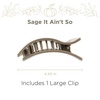 image:imageTELETIES  Large Flat Rectangle Clip  Ideal for Thick Hair  For Lying Down Yoga Driving amp More  Strong Grip Bendable Teeth Comfortable Curved Design  All Hair Textures  Wild SideSage It Aint So