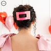 image:imageTELETIES  Large Flat Rectangle Clip  Ideal for Thick Hair  For Lying Down Yoga Driving amp More Strong Grip Bendable Teeth Comfortable Curved Design All Hair Textures  Valentine  Kiss amp TellLarge  Kiss  Tell