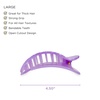 image:imageTELETIES  Large Flat Round Clip  Ideal for Thick Hair  For Lying Down Yoga Driving amp More  Strong Grip Bendable Teeth Comfortable Curved Design  All Hair Textures  Spring  Lavender Mist