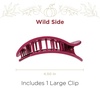 image:imageTELETIES  Large Flat Round Clip  Ideal for Thick Hair  For Lying Down Yoga Driving amp More  Strong Grip Bendable Teeth Comfortable Curved Design  All Hair Textures  Wild SideWild Side