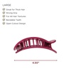 image:imageTELETIES  Large Flat Round Clip  Ideal for Thick Hair  For Lying Down Yoga Driving amp More  Strong Grip Bendable Teeth Comfortable Curved Design  All Hair Textures  Wild SideWild Side