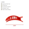 image:imageTELETIES  Large Flat Round Hair Clip  Holiday Collection  Hair Claw Clips for Women  Strong Grip Bendable Teeth Curved Design  For All Hair Types and Textures  Rudolph Red