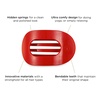 image:imageTELETIES  Large Flat Round Hair Clip  Holiday Collection  Hair Claw Clips for Women  Strong Grip Bendable Teeth Curved Design  For All Hair Types and Textures  Rudolph Red