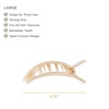 image:imageTELETIES  Large Flat Square Clip  For Lying Down Yoga Driving amp More  Strong Grip Bendable Teeth Comfortable Curved Design  Ideal for Thick Hair  Core Collection  Almond BeigeAlmond Beige