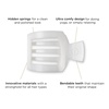 image:imageTELETIES  Large Flat Square Clip  For Lying Down Yoga Driving amp More  Strong Grip Bendable Teeth Comfortable Curved Design  Ideal for Thick Hair  Core Collection  Almond BeigeCoconut White
