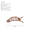 image:imageTELETIES  Large Flat Square Clip  For Lying Down Yoga Driving amp More  Strong Grip Bendable Teeth Comfortable Curved Design  Ideal for Thick Hair  Core Collection  Almond BeigeBlonde Tortoise