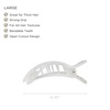 image:imageTELETIES  Large Flat Square Clip  For Lying Down Yoga Driving amp More  Strong Grip Bendable Teeth Comfortable Curved Design  Ideal for Thick Hair  Core Collection  Almond BeigeCoconut White