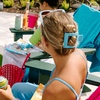 image:imageTELETIES  Large Flat Square Clip  Ideal for Thick Hair  For Lying Down Yoga Driving amp More  Strong Grip Bendable Teeth Comfortable Curved Design  For All Hair Textures  Summer SkySummer Sky