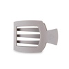 image:imageTELETIES  Large Flat Square Hair Clip  Fall Collection  Hair Claw Clips for Women  Strong Grip Bendable Teeth Curved Design  For All Hair Types and Textures  Silver Flames