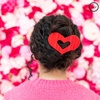 image:imageTELETIES  Large Heart Flat Clip  Ideal for Thick Hair  For Lying Down Yoga Driving amp More  Strong Grip Bendable Teeth Comfortable Curved Design  All Hair Textures  Valentines  Red Heart1 Count Pack of 1