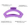 image:imageTELETIES  Large Open Claw Clip  Strong Grip Bendable Teeth Comfortable Cutout Design  Ideal for Long Thick Curly or Wavy Hair  For All Hair Textures  Spring Break Collection  Bora BoraAntigua Large