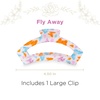 image:imageTELETIES  Large Open Claw Clip  Strong Grip Bendable Teeth Comfortable Cutout Design  Ideal for Long Thick Curly or Wavy Hair  For All Hair Textures  Spring Collection  Fly AwayFly Away